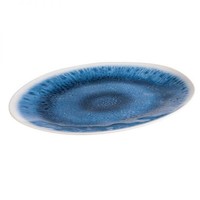 Servierteller aus Melamin | 2 Formate | Blaue Ozeanlinie