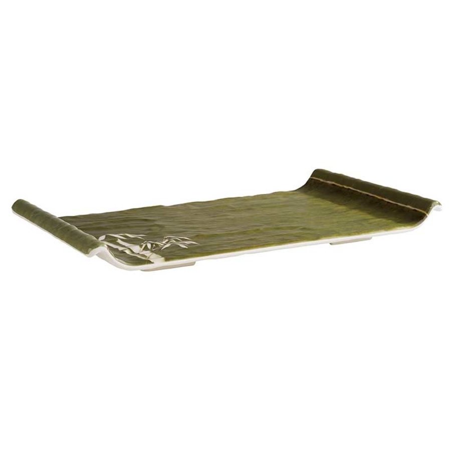 Melamine Serving Platter | 2 Formats Green Bamboo Line