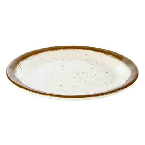  APS Stone Art Line - Melamine Plate | White / Brown (3 sizes) 