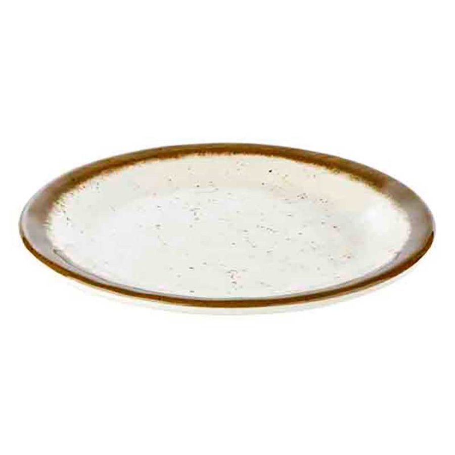 Stone Art Line - Melamine Plate | White / Brown (3 sizes)