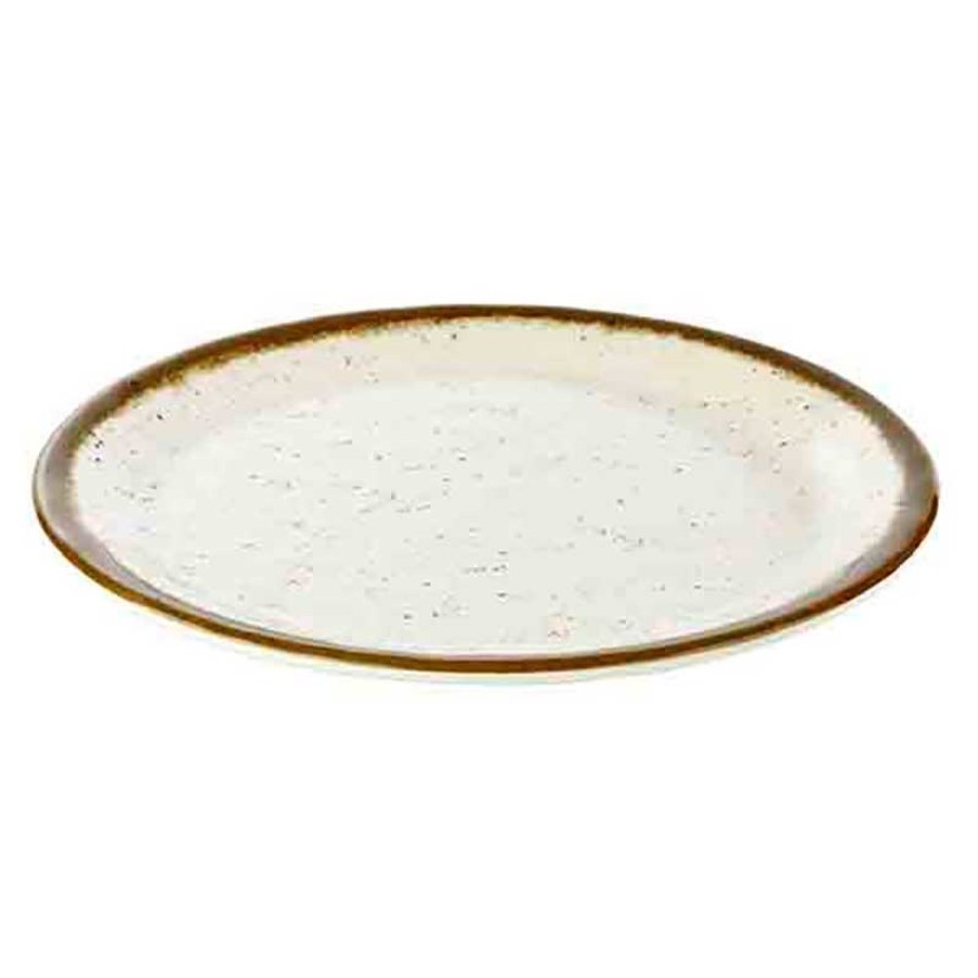 Stone Art Line - Melamine Plate | White / Brown (3 sizes)