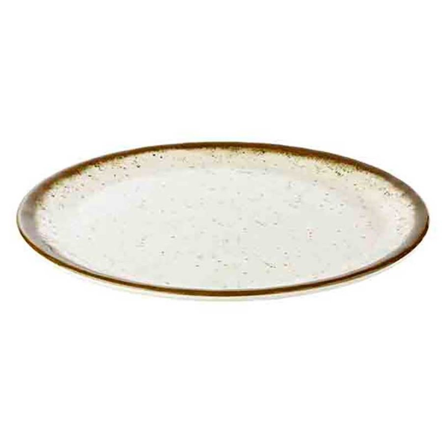 Stone Art Line - Melamine Plate | White / Brown (3 sizes)