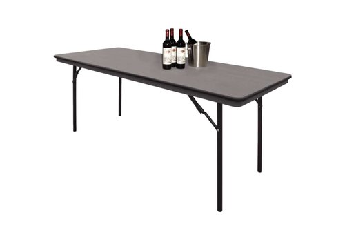  Bolero Foldable table black - 183cm 