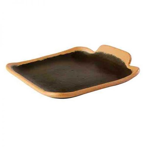  APS Serviertablett aus Melamin | 14x13x(h)2,5 cm | Crocker-Linie 