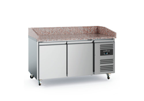  Ecofrost Pizza-Werkbank | Edelstahl | 390L | 2 Türen 