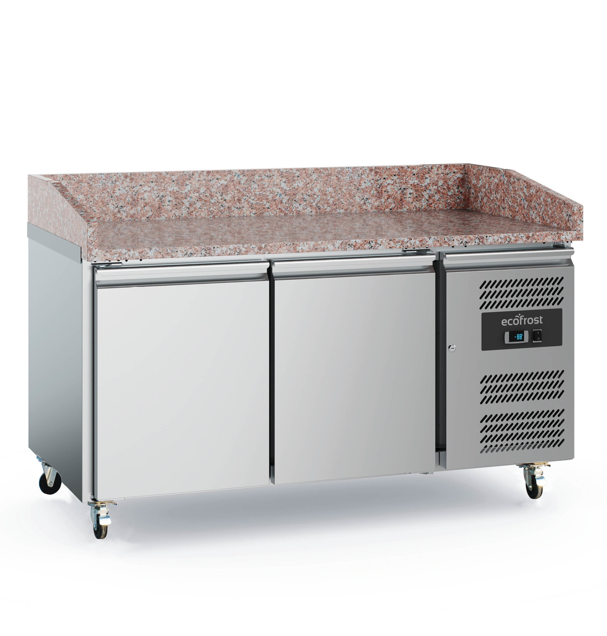 Buy Pizza workbench stainless steel 390L 2 doors online