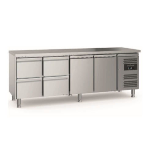  Ecofrost Ecofrost 700 Refrigerated Workbench | 2 Doors and 4 Drawers | With Adjustable Legs 