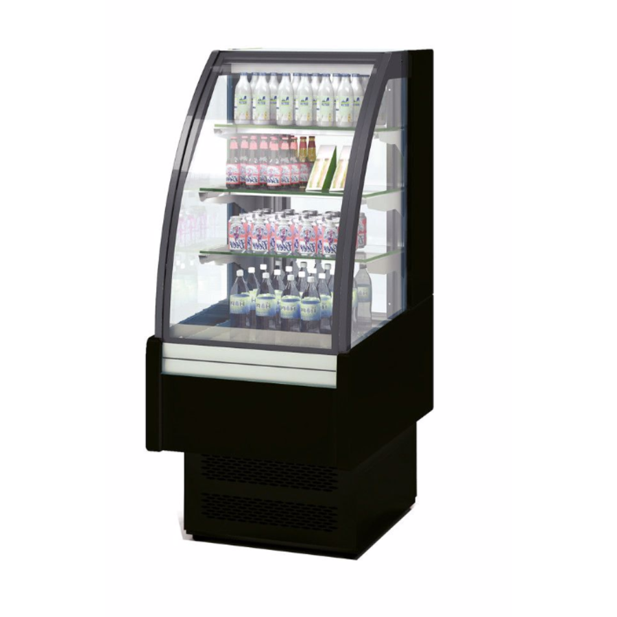 Vitrine réfrigérée en acier inoxydable avec porte vitrée | 600x730x1,379 mm