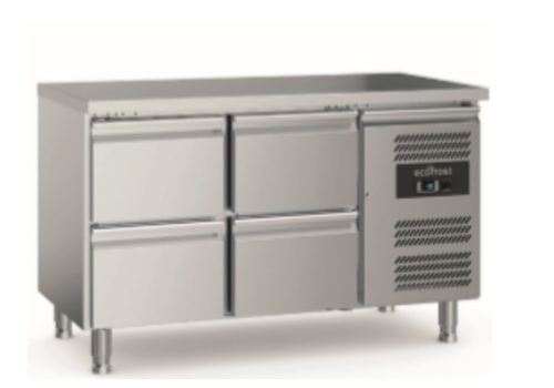  Ecofrost Banc de travail réfrigéré Ecofrost 700 | 4 tiroirs | Avec pieds réglables 