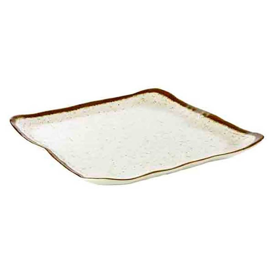 White Melamine Plate | Stone Art Line 33.0 x 32.5 cm