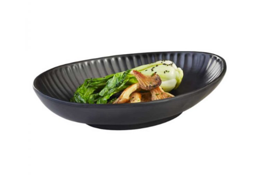  APS Black Melamine Serving dish 26.5 x 19.5 cm | Aiko Line 