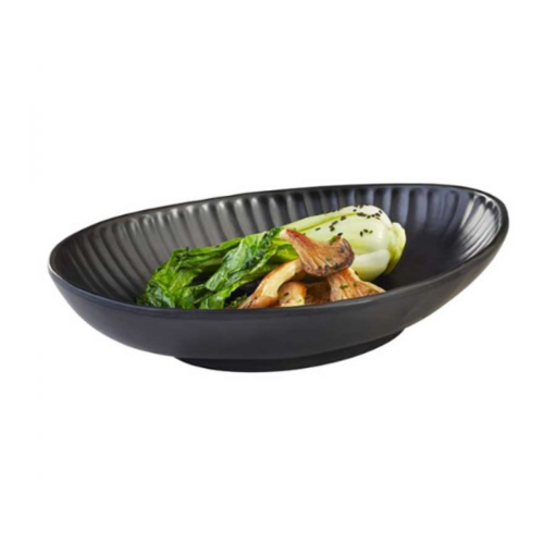  APS Plat de service en mélamine noire | 26,5 x 19,5 cm | Ligne Aiko 