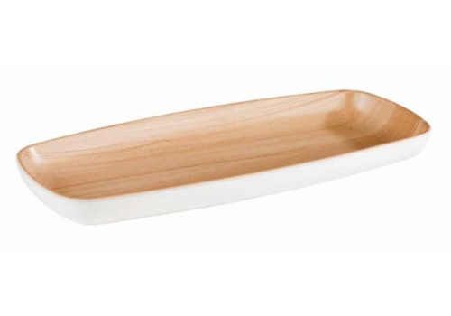  APS Serviertablett aus Melamin | 27,0 cm x 12,0 cm | 2 Farben | Frida-Linie 