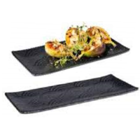 Black Melamine Serving Platter | Dark Wave | 2 formats