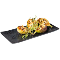 Black Melamine Serving Platter | Dark Wave | 2 formats