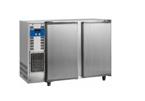  HorecaTraders Stainless steel bar fridge with 2 doors | 375 liters | 145.5x56.5x (H) 90.5cm 