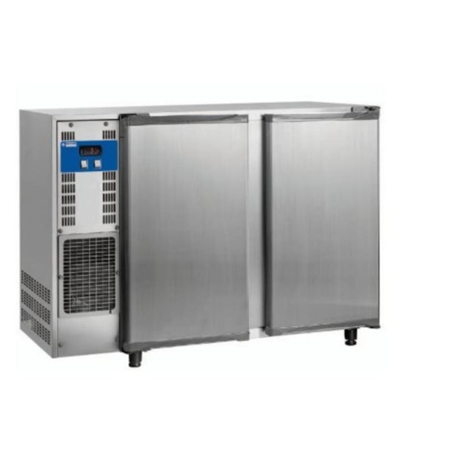 Réfrigérateur de bar en acier inoxydable avec 2 portes | 375 litres | 145,5 x 56,5 x (H) 90,5 cm