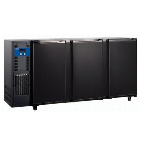  HorecaTraders Barkühlschrank mit 3 Türen | 579 Liter | 206,5 x 56,5 x (H) 90,5 cm 