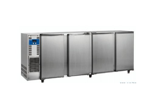  HorecaTraders Barkühlschrank aus Edelstahl mit 4 Türen | 783 Liter | 267,5 x 56,5 x (H) 90,5 cm 
