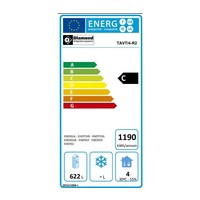 Réfrigérateur de bar en acier inoxydable avec 4 portes | 783 litres | 267,5 x 56,5 x (H) 90,5 cm