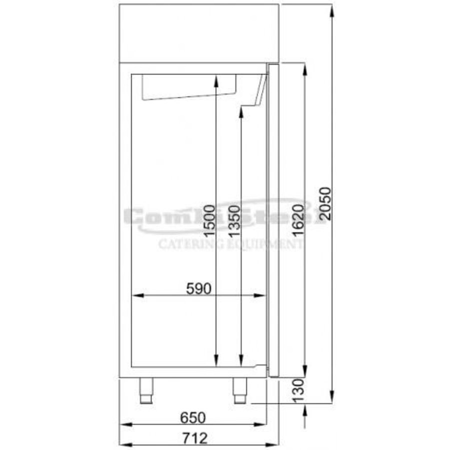 Forced stainless steel freezer 550 liters