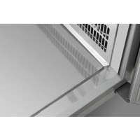 Stainless steel freezer workbench 4 Doors | Grams GASTRO 07 F 2207 CMH AD DL / DL / DL / DR LM | 668L