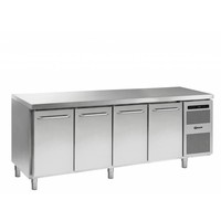 Stainless steel freezer workbench | 4 Doors | Gram GASTRO 07 F 2207 CSG A DL/DL/DL/DR L2 | 668L