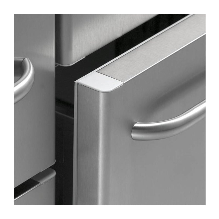 Stainless steel freezer workbench | 4 Doors | Gram GASTRO 07 F 2207 CSG A DL/DL/DL/DR L2 | 668L