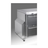 Stainless steel freezer workbench 4 Doors | Grams GASTRO 07 F 2207 CSG A DL / DL / DL / DR L2 | 668L