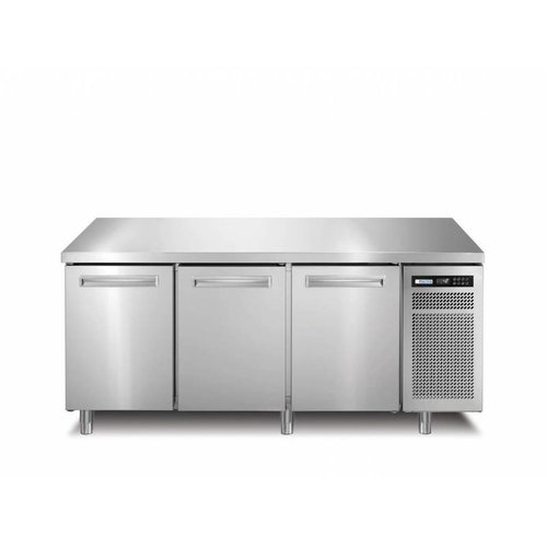  Afinox Stainless steel freezer workbench 3 Doors | R290 | SPRING 703 I / A BT | 178x70x (H) 90 cm 