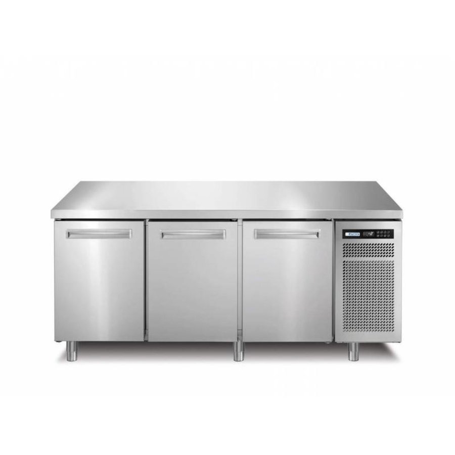 Stainless steel freezer workbench 3 Doors | R290 | SPRING 703 I / A BT | 178x70x (H) 90 cm