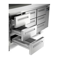 Établi de congélation en acier inoxydable | 3 portes | R290 | PRINTEMPS 703 I/A BT | 178x70x(H)90cm
