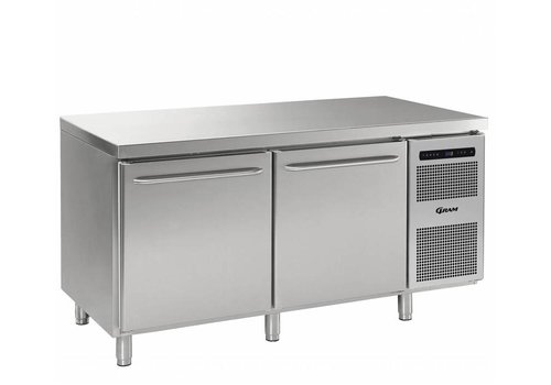  Gram Gefrierwerkbank Edelstahl | 2 Türen | Gramm GASTRO 08 F 1808 CSG A DL DR L2 | 586L 