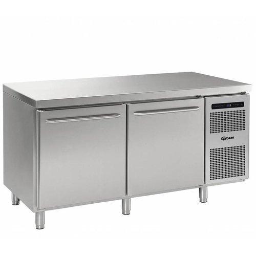  Gram Freezer workbench stainless steel 2 Doors | Grams GASTRO 08 F 1808 CSG A DL DR L2 | 586L 