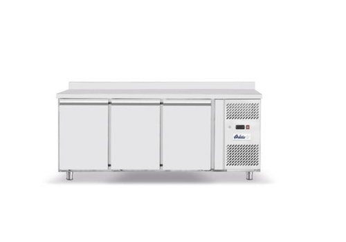  Hendi Freezer workbench stainless steel 3 Doors | With Splash Edge 1795x700x (H) 850mm 