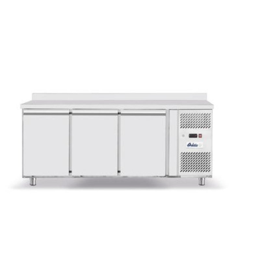 Établi de congélation en acier inoxydable | 3 portes | Avec Splash Edge | 1795x700x(H)850mm