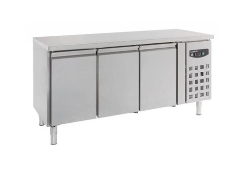  Combisteel Établi de congélation en acier inoxydable | 3 portes | 402 litres | 180x70x(h)86cm 