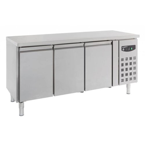  Combisteel Établi de congélation en acier inoxydable | 3 portes | 402 litres | 180x70x(h)86cm 