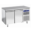 HorecaTraders Freezer workbench stainless steel 2 doors | 260 L | 136x70x (h) 88/90 cm