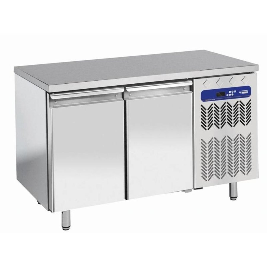 Freezer workbench stainless steel 2 doors | 260 L | 136x70x (h) 88/90 cm