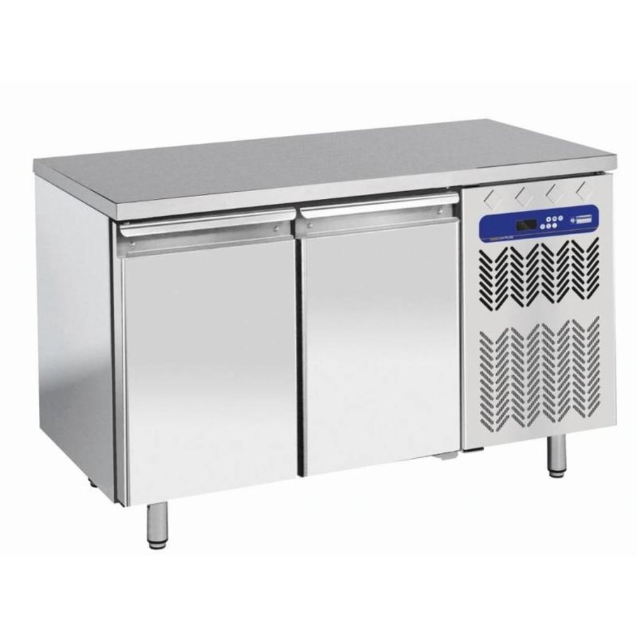 Gefrierwerkbank Edelstahl | 2 Türen | 260 Liter | 136x70x(h)88/90cm