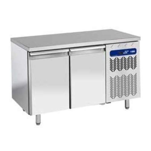 HorecaTraders Freezer table ventilated | 2 doors | 600x400 mm 
