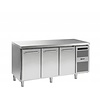 Gram Établi congélateur en acier inoxydable 3 portes | 506 litres | Réglable en hauteur