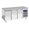 HorecaTraders Stainless Steel Workbench with Fridge / Freezer Combination | 3 Doors | 1809x700x (h) 880 / 900mm