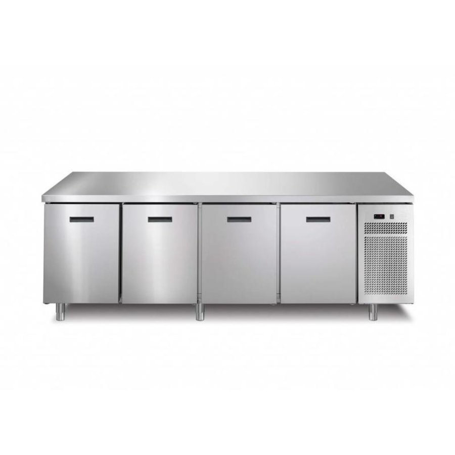 Gefrierwerkbank | 4 Türen | 218,2 x 70 x (h) 90 cm | Mit oder ohne Arbeitsplatte