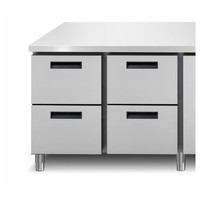 Gefrierwerkbank | 4 Türen | 218,2 x 70 x (h) 90 cm | Mit oder ohne Arbeitsplatte
