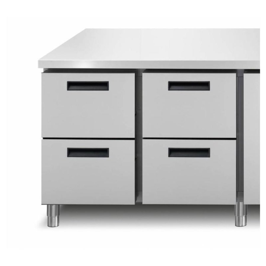 Gefrierwerkbank | 4 Türen | 218,2 x 70 x (h) 90 cm | Mit oder ohne Arbeitsplatte