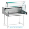 HorecaTraders Refrigerated display counter | straight front glass 1000x930x (H) 660 mm