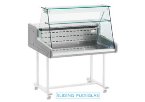  HorecaTraders Refrigerated display counter | straight front glass 1000x930x (H) 660 mm 