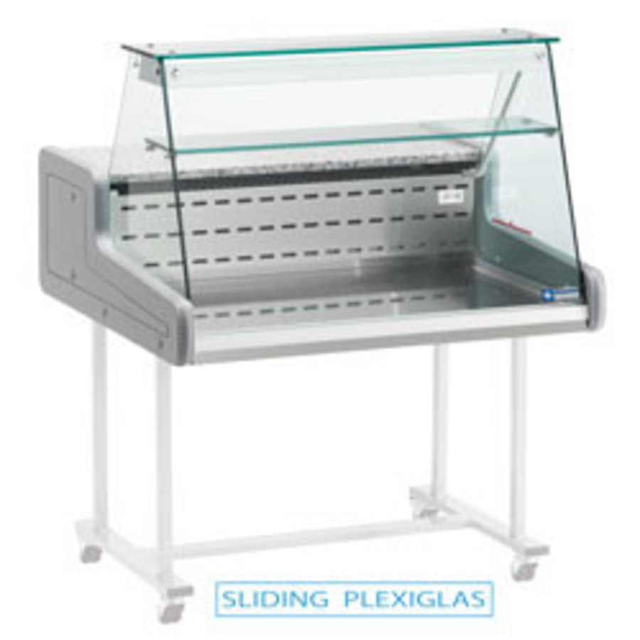 Refrigerated display counter | straight front glass 1000x930x (H) 660 mm